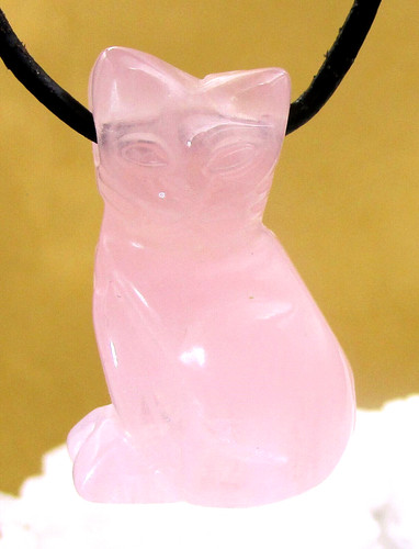 Rosenquarz edelstein katzen - rosenquarz,
