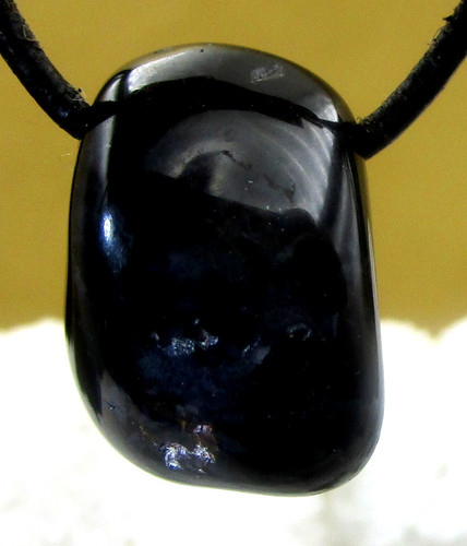 Onyx trommelstein gebohrt - onyx,