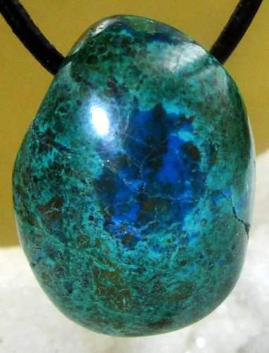 Chrysokoll trommelstein - chrysokoll,