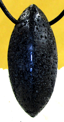 Lava schwarz navette gebohrt - navette,